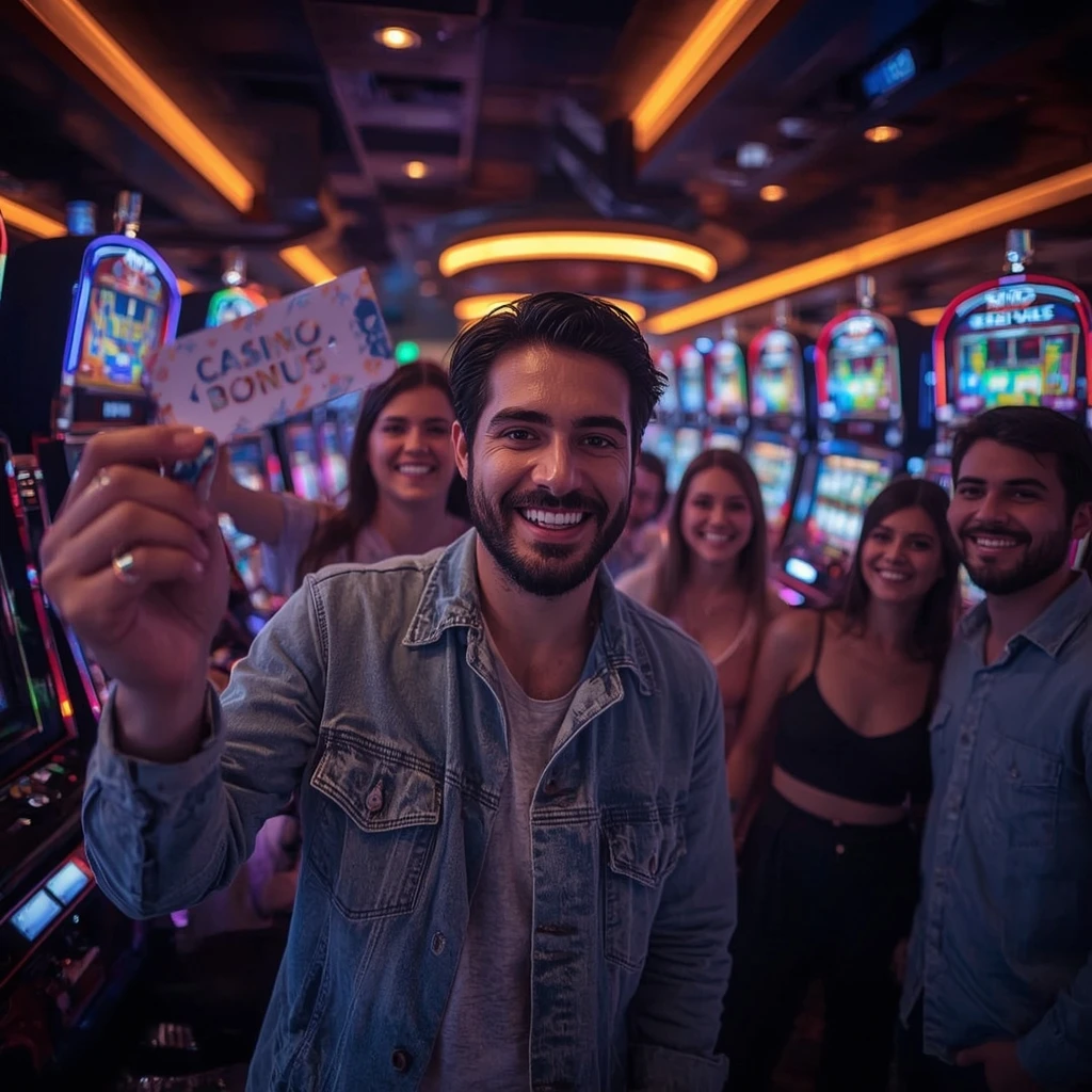 une personne tenant un bonus WISHWIN CASINO