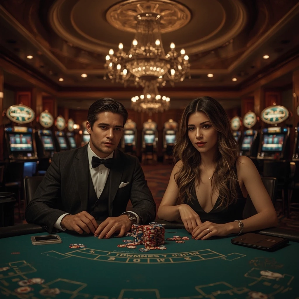Deux joueurs de poker dans un Wishwin Casino